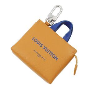 LOUIS VUITTON Bag Charm・LV Mini Shopper Leather Orange/Blue